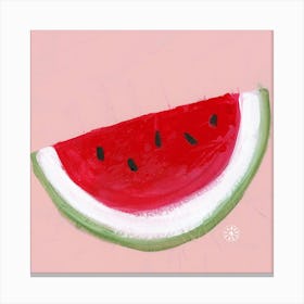 Watermelon - red pink squqre food still life kitchen Anton Maliar Canvas Print