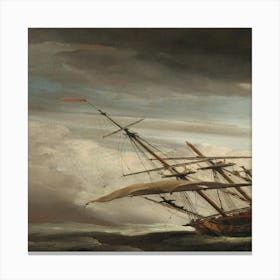 Ship In A Storm Canvas Print