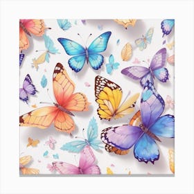 Colorful Butterflies Canvas Print