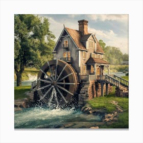 Water Wheel Canvas Print