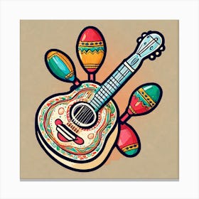 Mexican Guitar 19 Canvas Print