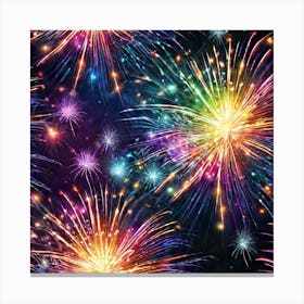 Fireworks In The Sky 17 Canvas Print