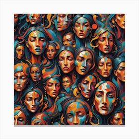 Portrait Of Women 3 Canvas Print