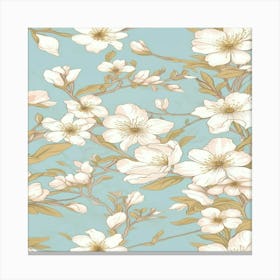 Sakura Blossom Pattern Canvas Print