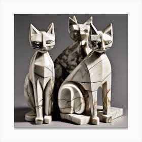 Three Cats 1 Canvas Print