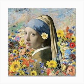 Women with Flowers Canvas Print