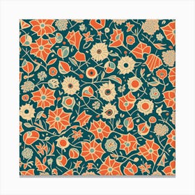 Mid Century inspired modern Seamless Pattern, 248 Canvas Print