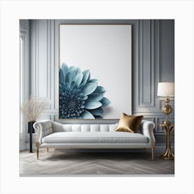 Blue Flower Canvas Art Canvas Print