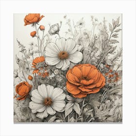 Orange Poppies Canvas Print