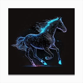 Horse In The Night Sky Canvas Print