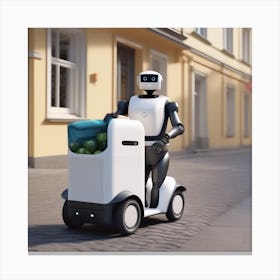 Courier Robot Canvas Print