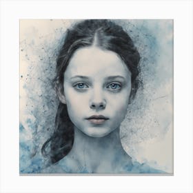 Girl With Blue Eyes Canvas Print