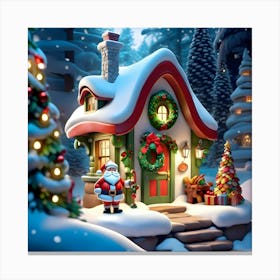 Santa'S Cottage 3 Canvas Print