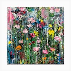 Flowers In The Rain Canvas Print