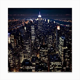 New York City Night Skyline Potrait 1276695726 (2) Canvas Print