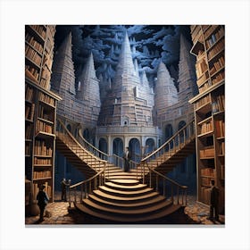 City Of Books 2 Canvas Print