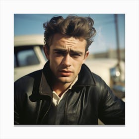 Color Photograph Of James Dean 2 Canvas Print