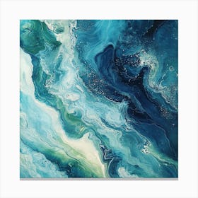 Blue And Green Swirls Canvas Print