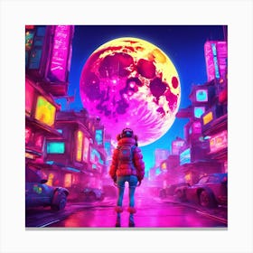 Neon City Canvas Print