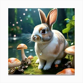 Rabbit In The Forest 1 Canvas Print