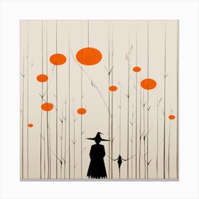 Witch Balloon Sky Canvas Print