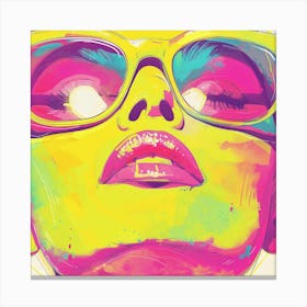 Girl In Sunglasses Canvas Print