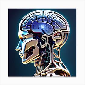 Futuristic Human Brain Canvas Print