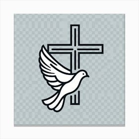 Cross And Dove Canvas Print