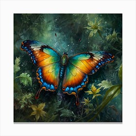 Butterfly In The Forest 3 Canvas Print