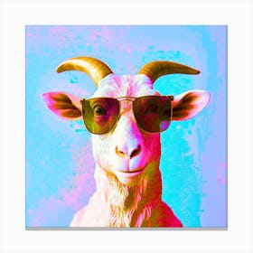 Goat In Sunglasses Pop Canvas Print