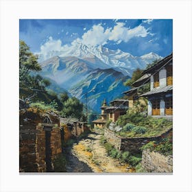 Nepal Village Canvas Print