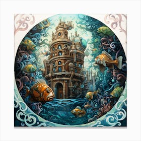 Underwater Castle Canvas Print