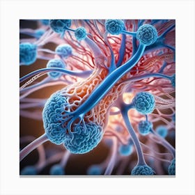 3d Illustration Of A Neuron Canvas Print