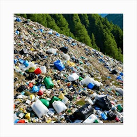 Garbage Pile In The Mountains 2 Canvas Print