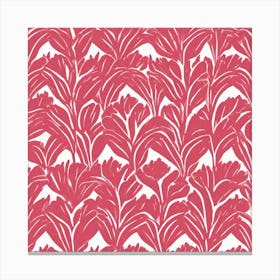 Pink And White Floral Pattern Canvas Print