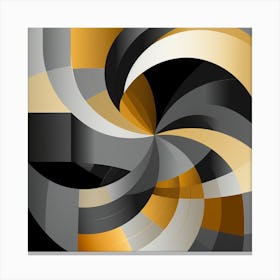 Abstract black and gold Canvas Print