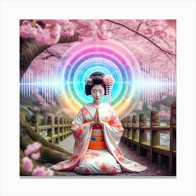 Creative Geisha Illustration 15 Canvas Print