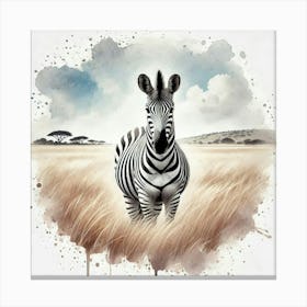 Watercolor Savanna  Zebra 2 Toile