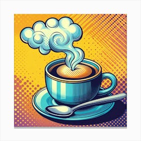 Pop Art Coffee Cup Canvas Print