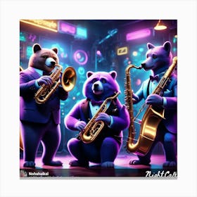 Bears In Suits Canvas Print