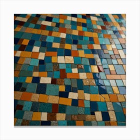 Mosaic Tile Floor Canvas Print