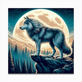 Wolf in wild 1 Canvas Print