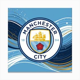 Manchester City F.C. Logo Wall Art 16 Canvas Print