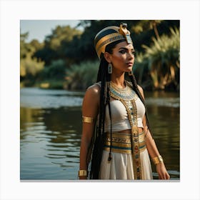 Leonardo Lightning Xl A Female Wears Like An Ancient Egyptian 2 Canvas Print