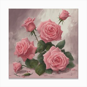 Pink Roses Canvas Print