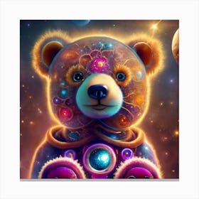 Teddy Bear In Space 9 Canvas Print