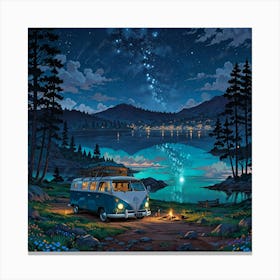 Leonardo Anime Xl A Nostalgically Weathered Camper Van Its Dee 0 Canvas Print