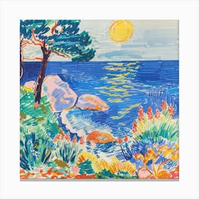 Seaside Painting Matisse Style 3 Canvas Print