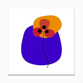Poppy (Floral Smudge) Canvas Print