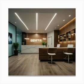 Office Reception Area Canvas Print